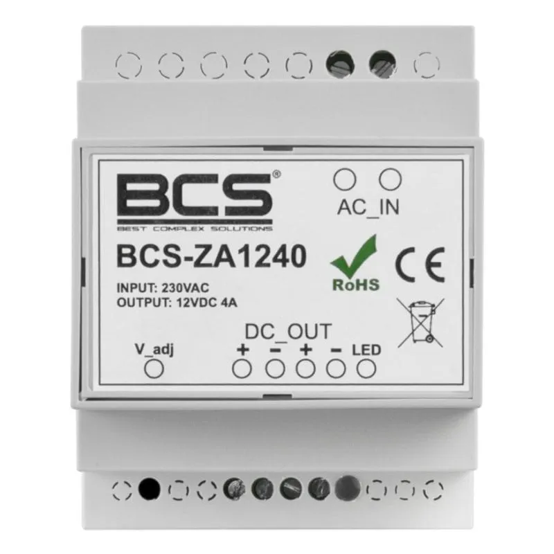 Alimentatore BCS ZA1240 48 W per guida DIN TS35 - immagine 1