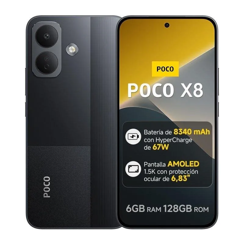 POCO X8 5G 6GB 128GB 6.83" Nero - immagine 1