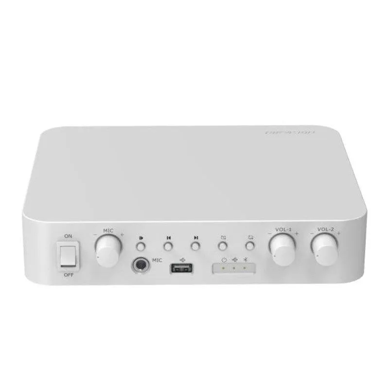 Amplificatore Hikvision 60 W Bluetooth USB RCA 2 zone bianco - immagine 1
