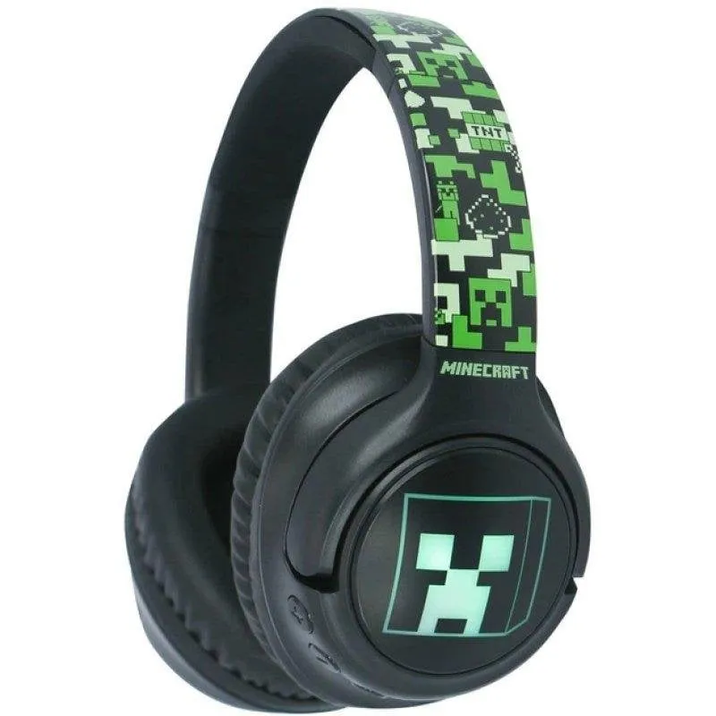 Cuffie OTL Minecraft wireless Bluetooth 5.3 gaming con LED e microfono - immagine 1