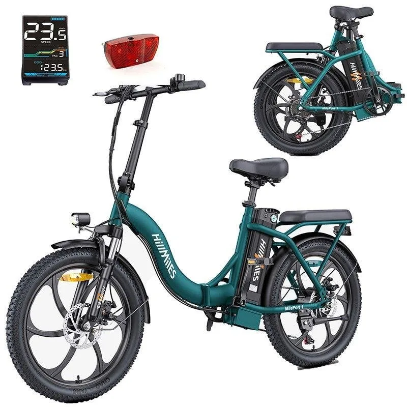 Bicicletta elettrica pieghevole HillMiles MilePort 1 Upgrade 20" 250 W 13 Ah verde - immagine 1