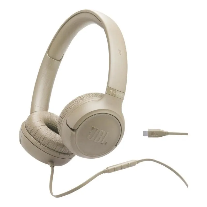 Cuffie JBL Tune 530C cablate USB-C con microfono, beige - immagine 1
