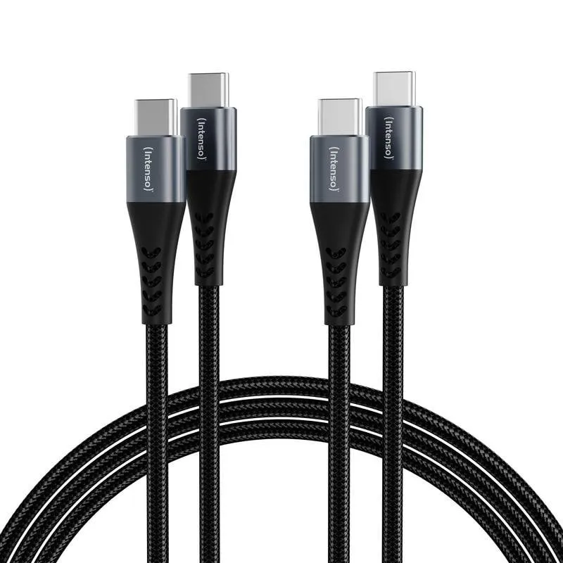 Cavo USB-C Intenso C100C 2 m intrecciato 100 W pack di 2 - immagine 1
