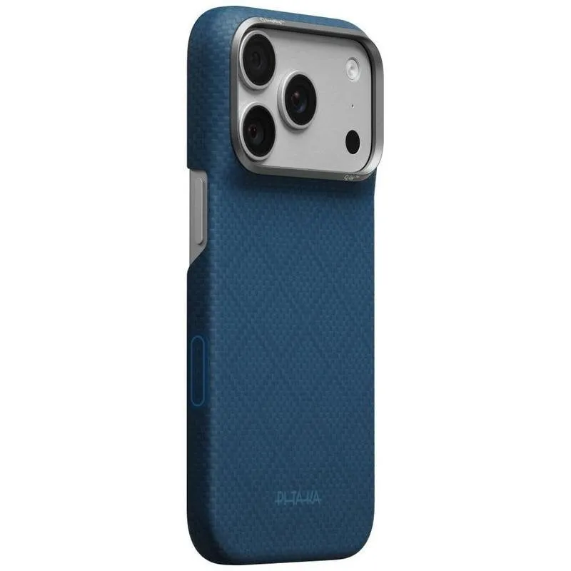Cover Pitaka Edge Case Argyle aramide blu MagSafe per iPhone 17 Pro/18 Pro - immagine 1