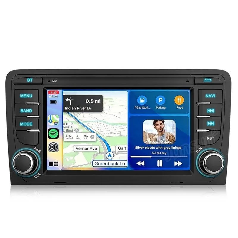 Autoradio JUNSUN 7 pollici CarPlay Android Auto 2+64 GB Audi A3 S3 RS3 - immagine 1