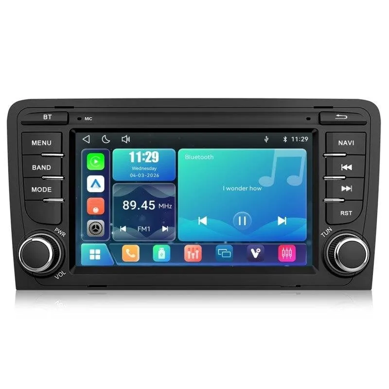 Autoradio JUNSUN 7" CarPlay Android Auto 2 DIN Bluetooth Audi A3 8P 8V S3 RS3 - immagine 1