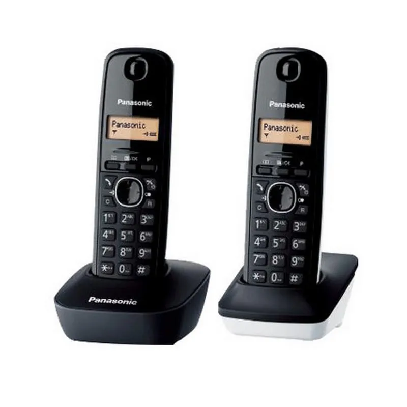Telefono Cordless Panasonic KX-TG1612 Duo Dect Nero - immagine 1