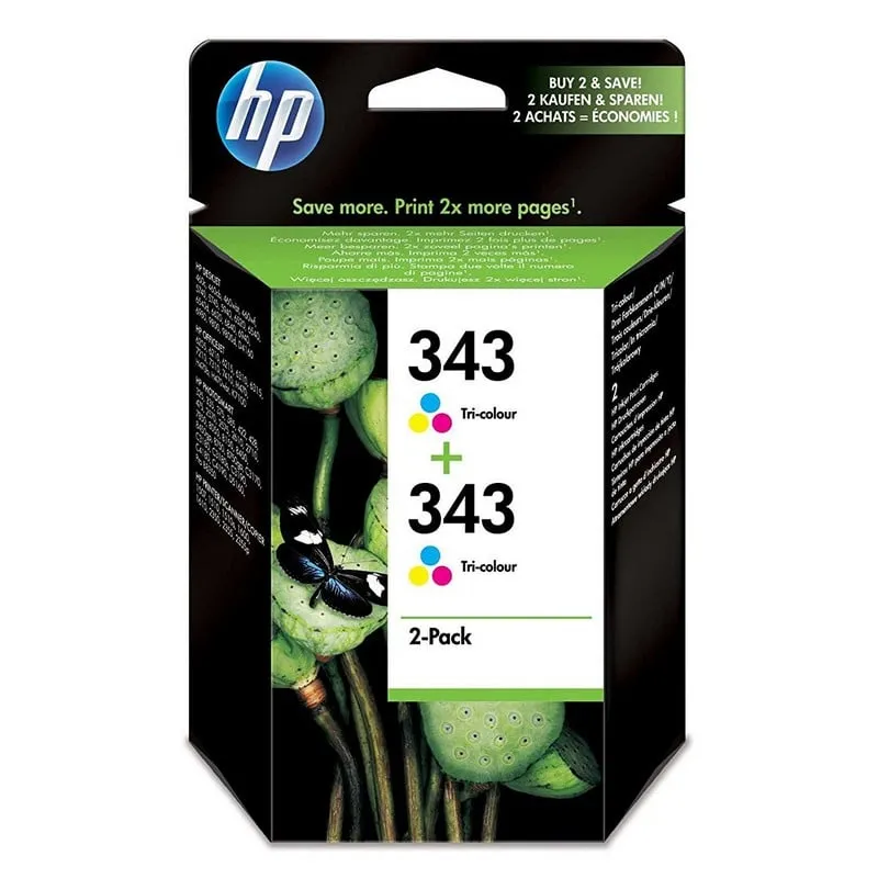 Cartuccia HP 343 Tricolor Originale Pack 2 per Deskjet Photosmart Officejet - immagine 1