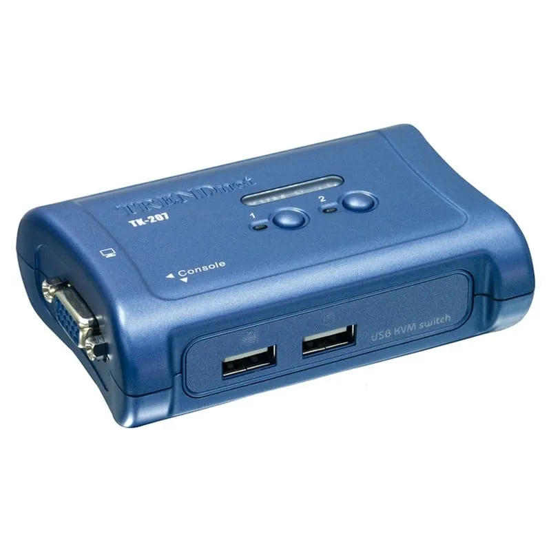 Interruttore Trendnet TK-207K 2x Switch VGA Blu - immagine 1
