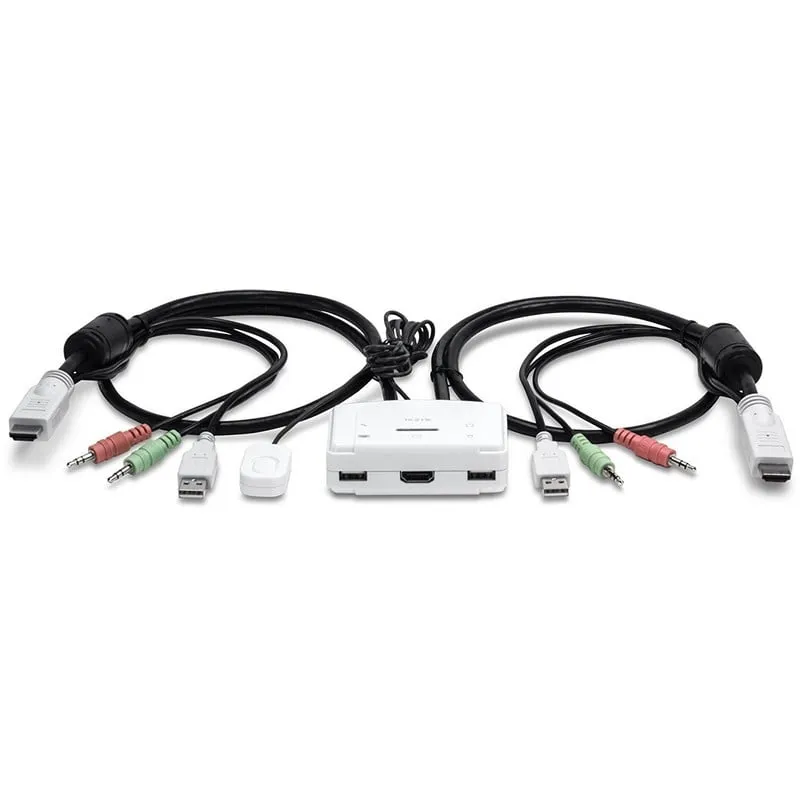 Switch KVM HDMI USB a 2 porte Trendnet TK-215i con audio - immagine 1