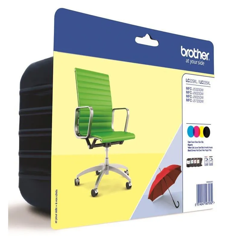 Brother LC-229XLVALBP cartuccia d'inchiostro 4 pz Originale Nero, Ciano, Magenta, Giallo - immagine 1