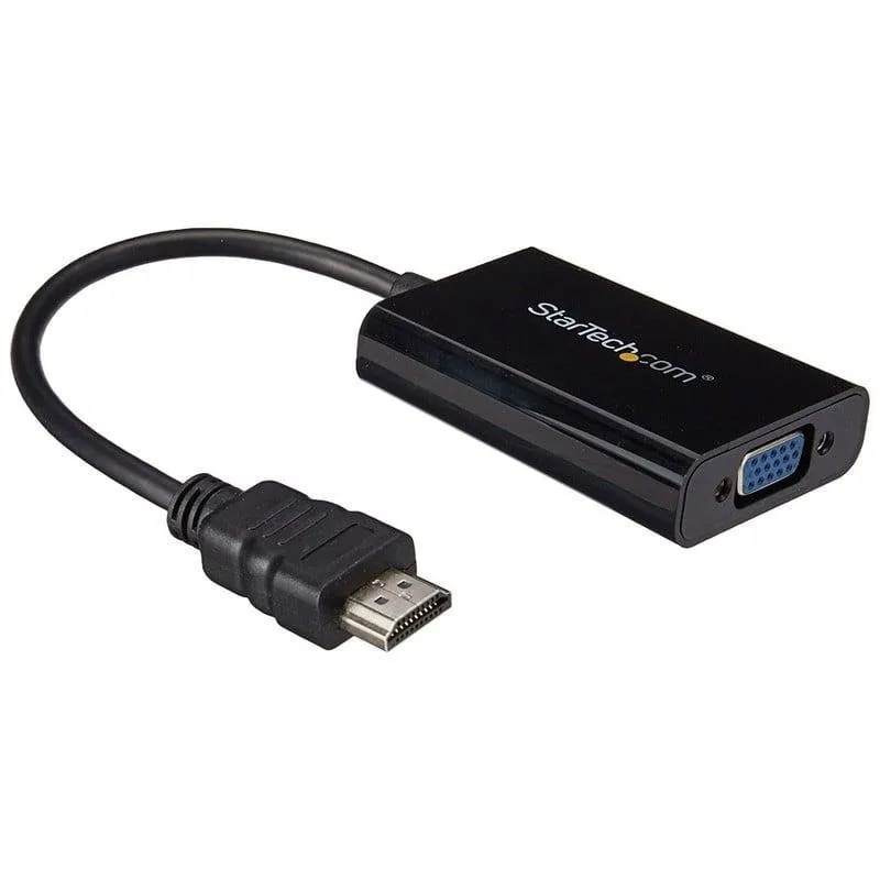 Adattatore HDMI a VGA Startech HD2VGAA2 con Audio, Risoluzione 1080p, Nero - immagine 1
