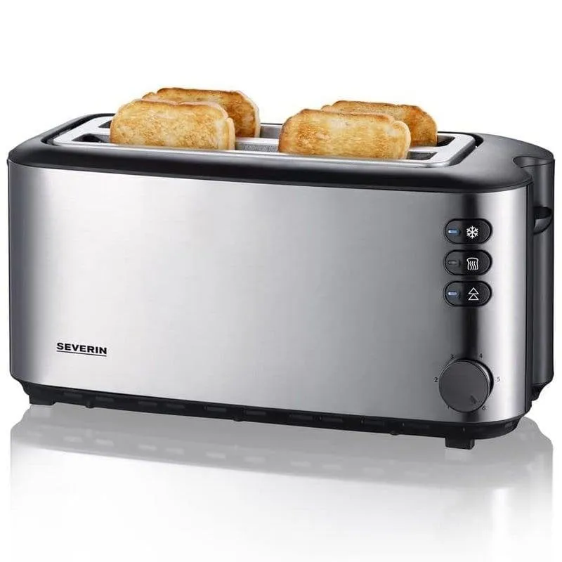 Tostapane Severin AT 2509 4 fette 2 fessure lunghe 1400 W acciaio inox - immagine 1