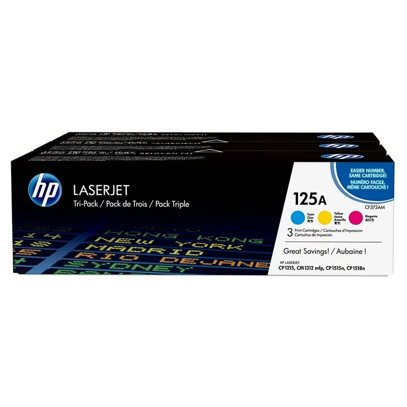 HP Confezione da 3 cartucce originali di toner ciano/magenta/giallo LaserJet 125A - immagine 1