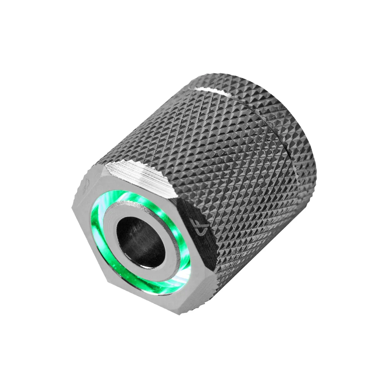 Nanoxia CoolForce LED raccordo 16/13 LED con filettatura esterna in nichel verde per tubi di raffreddamento - immagine 1