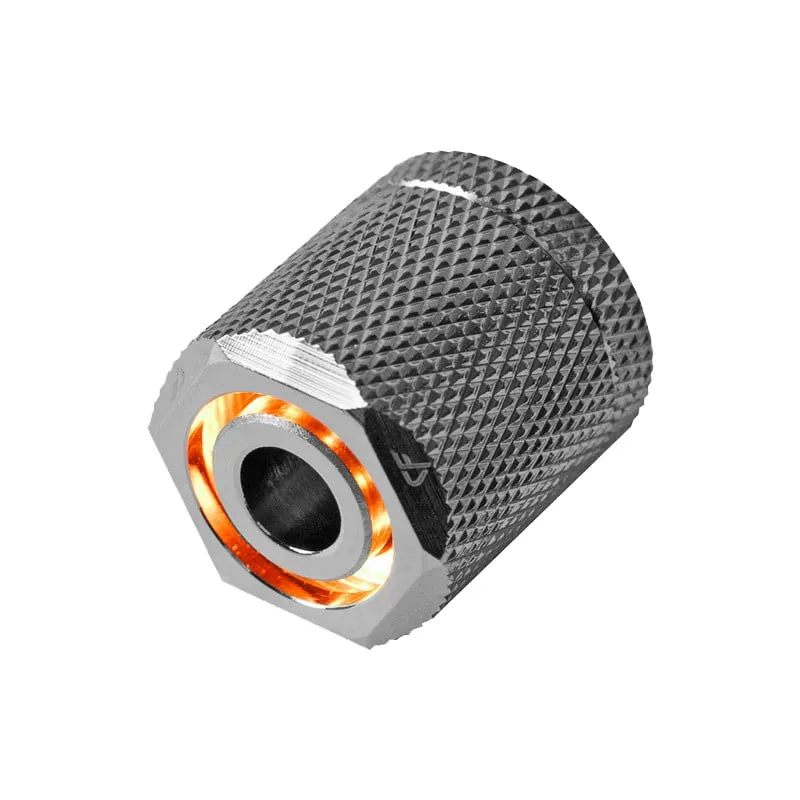 Nanoxia CoolForce LED raccordo 16/13 LED con filettatura esterna in nichel arancione per tubi di raffreddamento - immagine 1