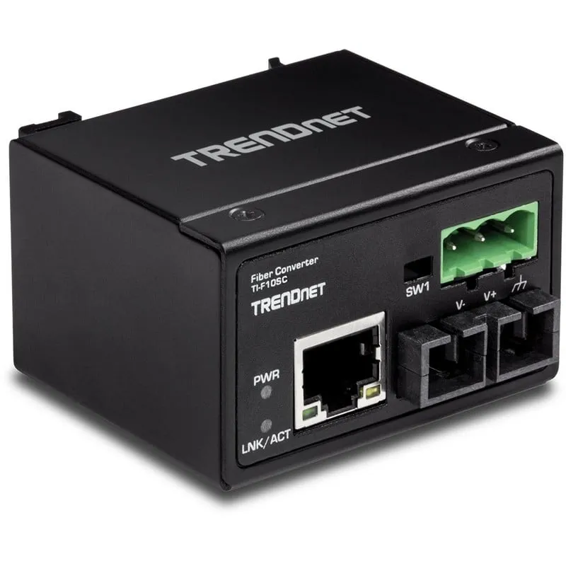 Trendnet TI-F10SC Convertitore industriale rinforzato con fibra multimodale SC 100 Base-FX 2Km - immagine 1