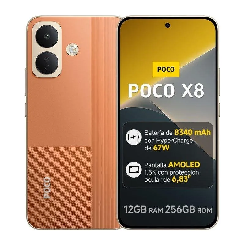 POCO X8 5G 12 GB 256 GB 6,83" Arancione - immagine 1