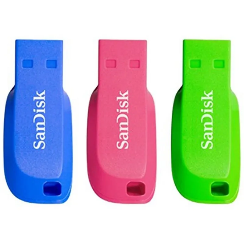 Confezione tripla Sandisk Cruzer Blade da 16 GB USB 2.0 - immagine 1