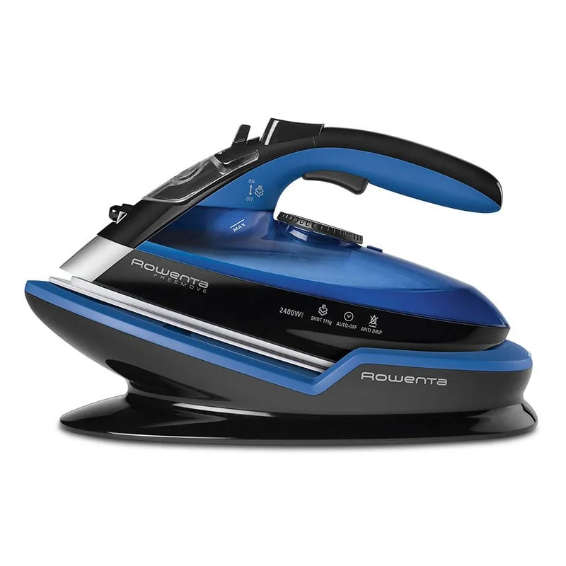 Rowenta DE5010 Freemove Ferro da Stiro a Vapore Senza Filo, 2400W, Quantità di vapore variabile 120 g/min, Nero/Blu - immagine 1