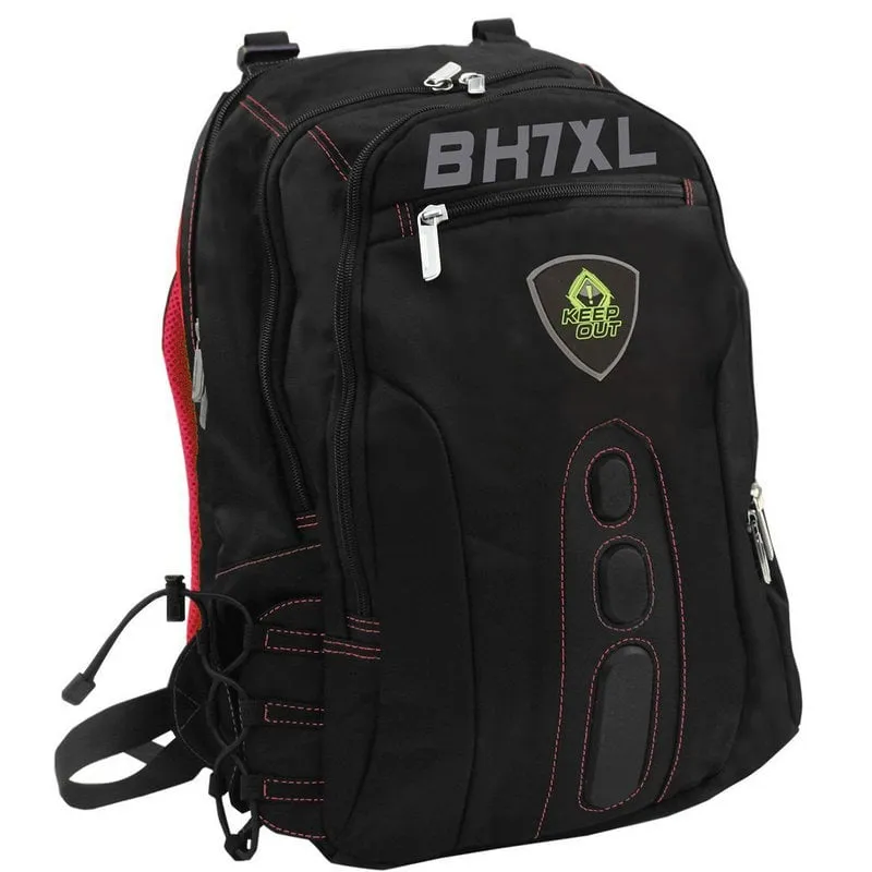 Zaino da gaming Keep Out BK7RXL per laptop fino a 17" Nero/Rosso - immagine 1
