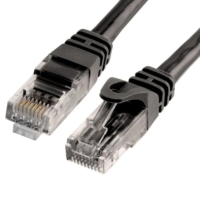 Equipaggia il cavo di rete UTP Cat 6 da 2 m nero - immagine 1
