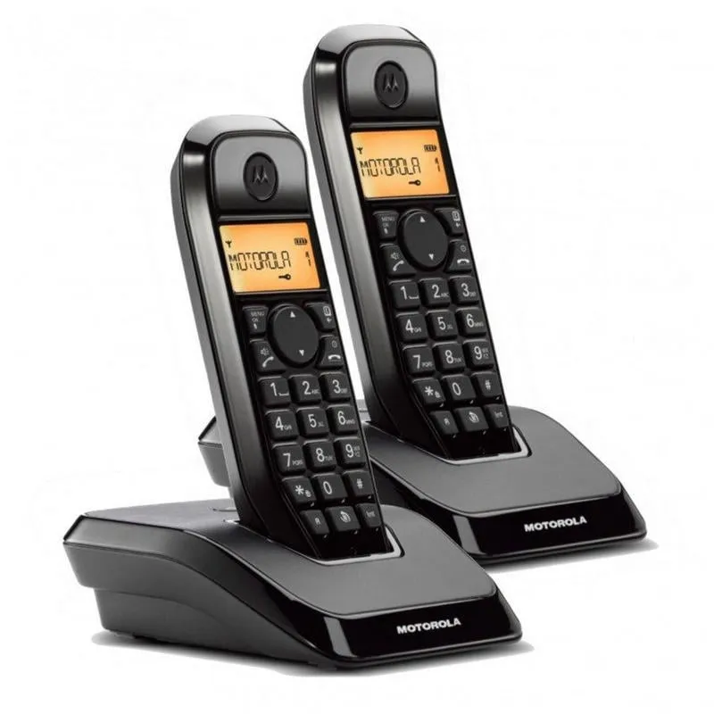 Telefoni cordless neri Motorola S1202 Duo Pack 2 - immagine 1