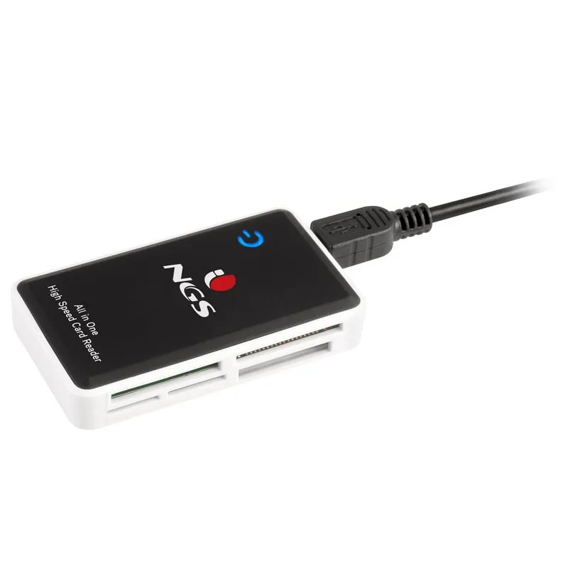 NGS Multireader Pro lettore di schede USB 2.0 Nero, Bianco - immagine 1