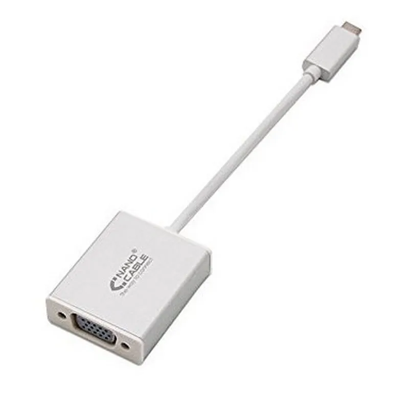 Nanocavo Convertitore USB-C a VGA USB-C/M-VGA/H Alluminio 10 cm - immagine 1