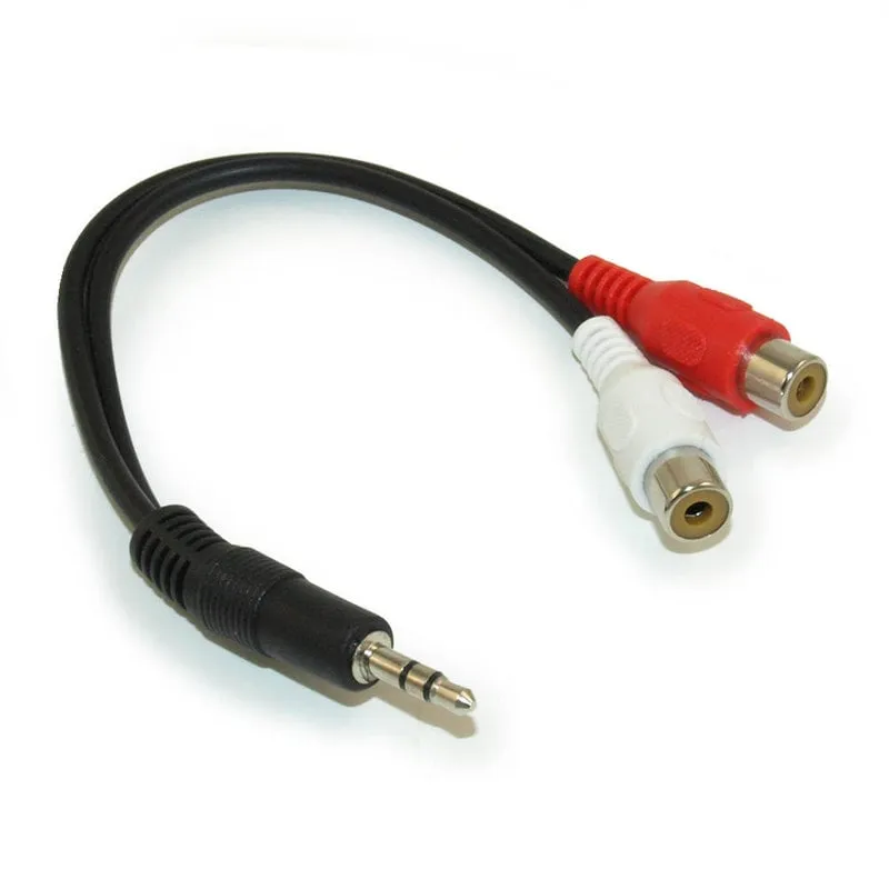 StarTech.com Cavo audio stereo 15 cm - 3,5 mm maschio a 2 femmina RCA - immagine 1
