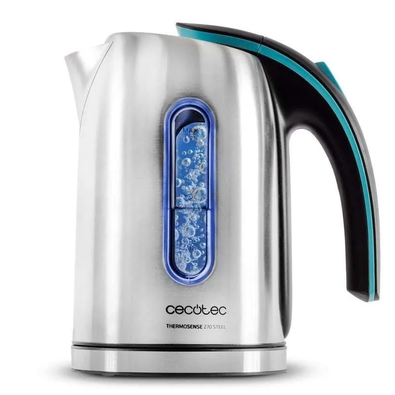 Bollitore Cecotec ThermoSense 270 Steel acciaio inox 1,7L 2200W Base 360° Filtro Antical - immagine 1