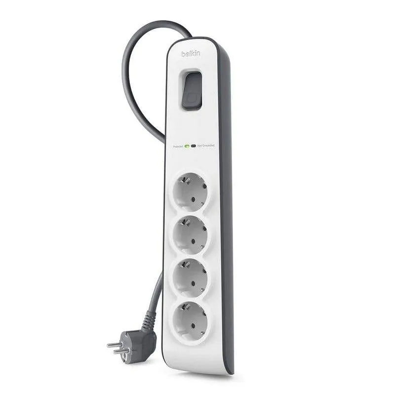 Multipresa Belkin BSV400VF2M 4 prese con protezione da sovratensioni e cavo 2 m - immagine 1