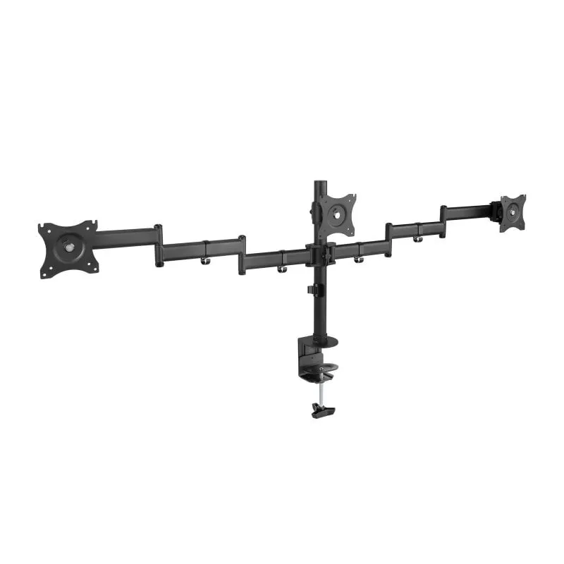 TooQ DB1327TN-B Supporto per monitor 3 bracci fino a 27" - immagine 1