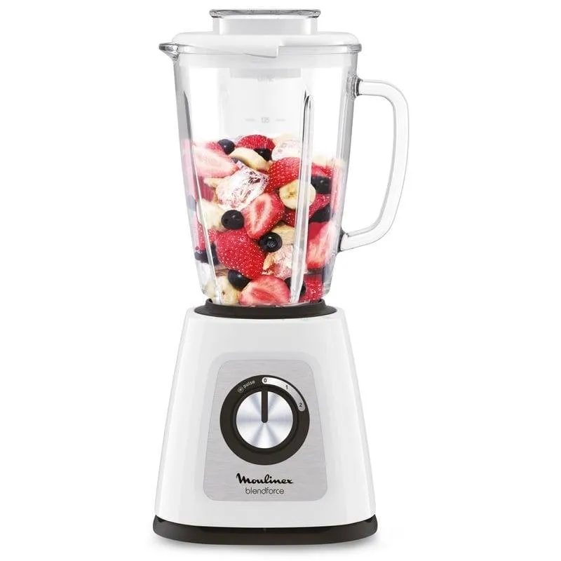 Moulinex Blendforce LM430110 Frullatore da Tavolo 800W, Vetro 1,75 L, Bianco - immagine 1