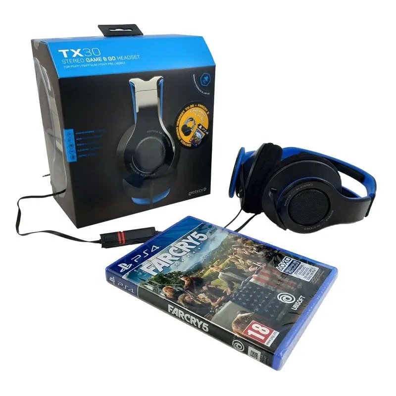 Cuffie da gioco Gioteck TX-30 + Far Cry 5 PS4 - immagine 1