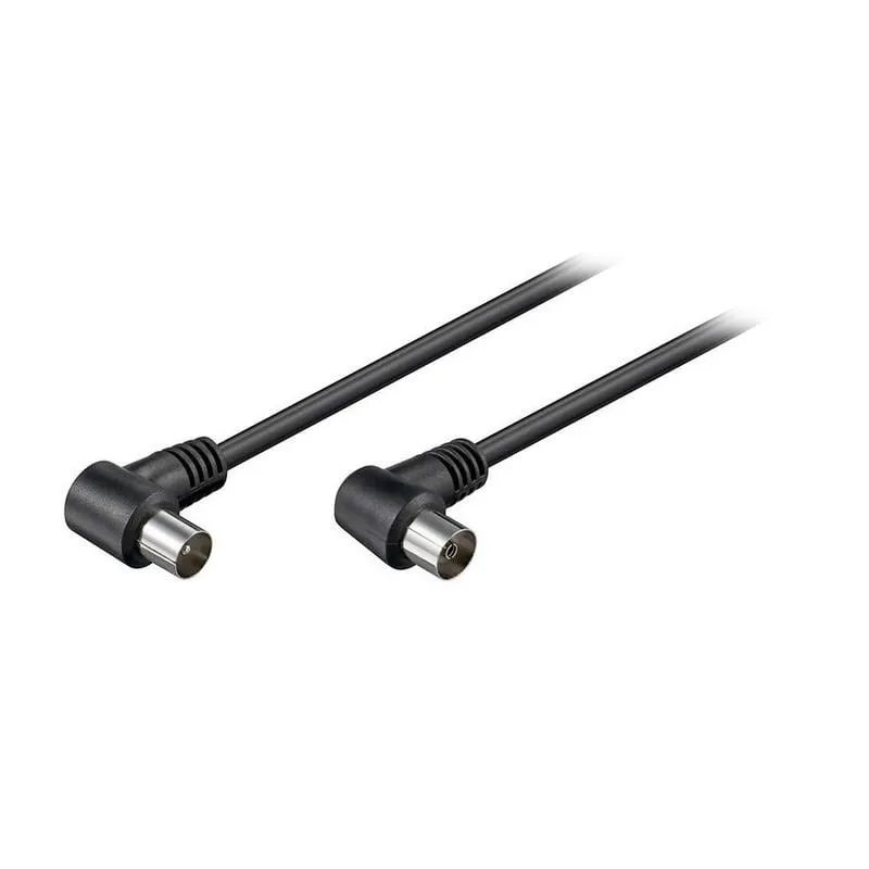 Cavo antenna coassiale angolato 1,5 m nero - immagine 1