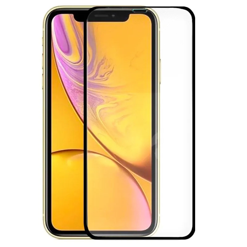 Protezione in vetro temperato nero per iPhone XR - immagine 1