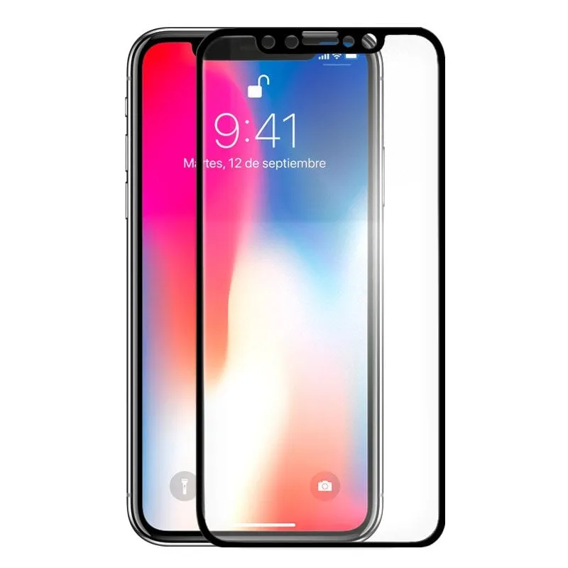 Protezione in vetro temperato nero per iPhone X/XS - immagine 1