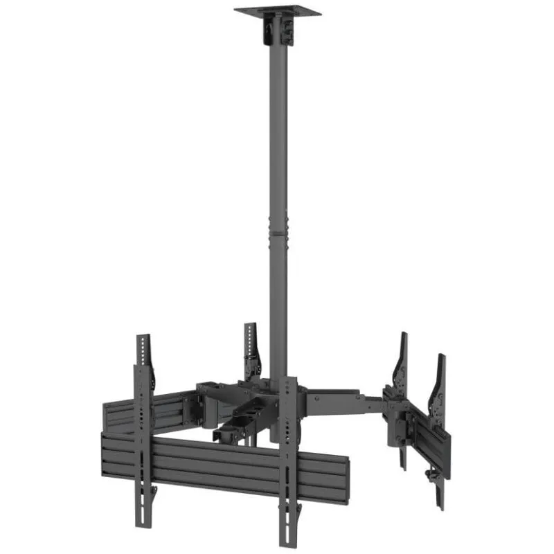 Equipaggia 650371 Supporto da soffitto triplo per TV 32"/65" VESA 600x400 Max 90Kg - immagine 1