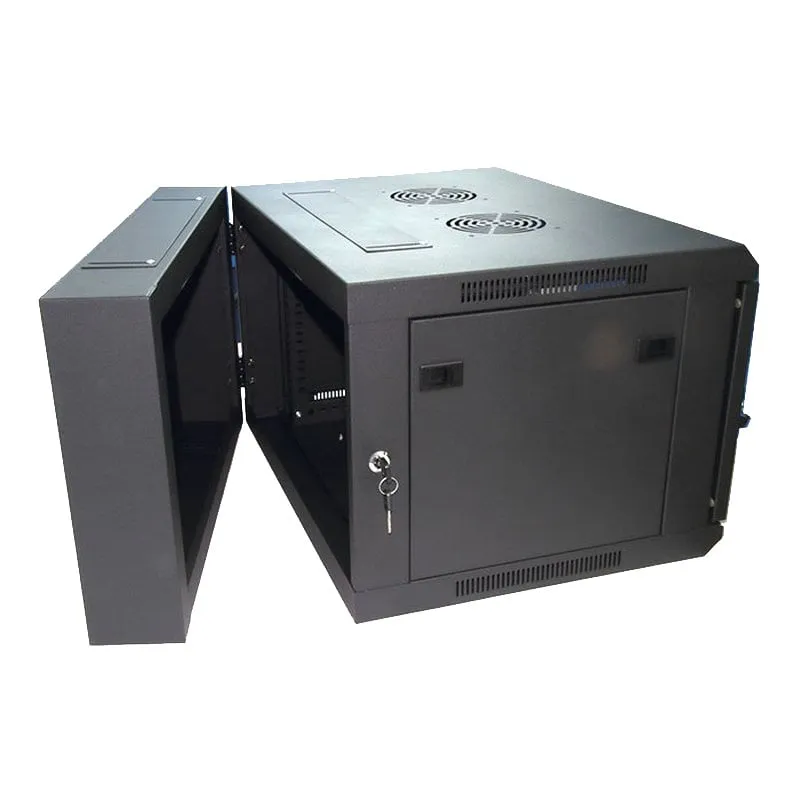 Armadio Rack Powergreen 19" Muro Doppia Sezione 9U 600x550mm - immagine 1