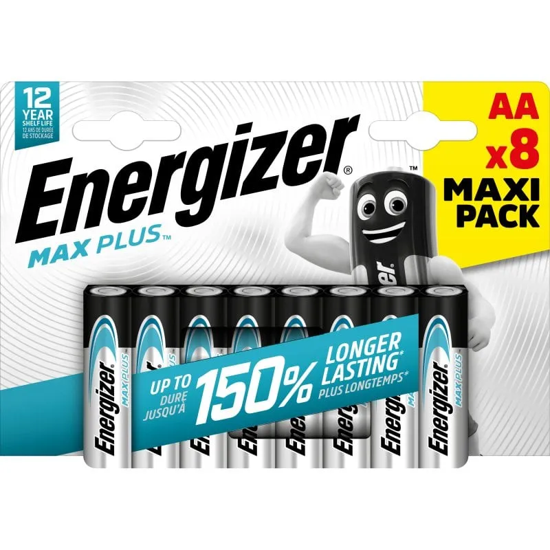 Energizer Max Plus batterie alcaline AA LR6 8 unità - immagine 1