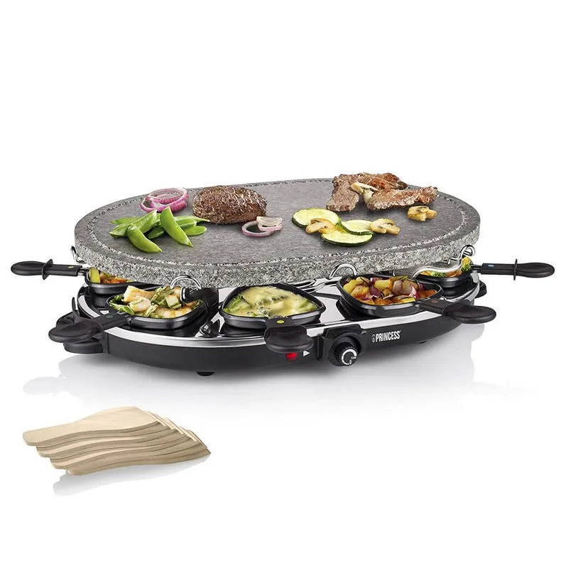 Princess 162720 Raclette 8 Oval Stone Grill Party - immagine 1