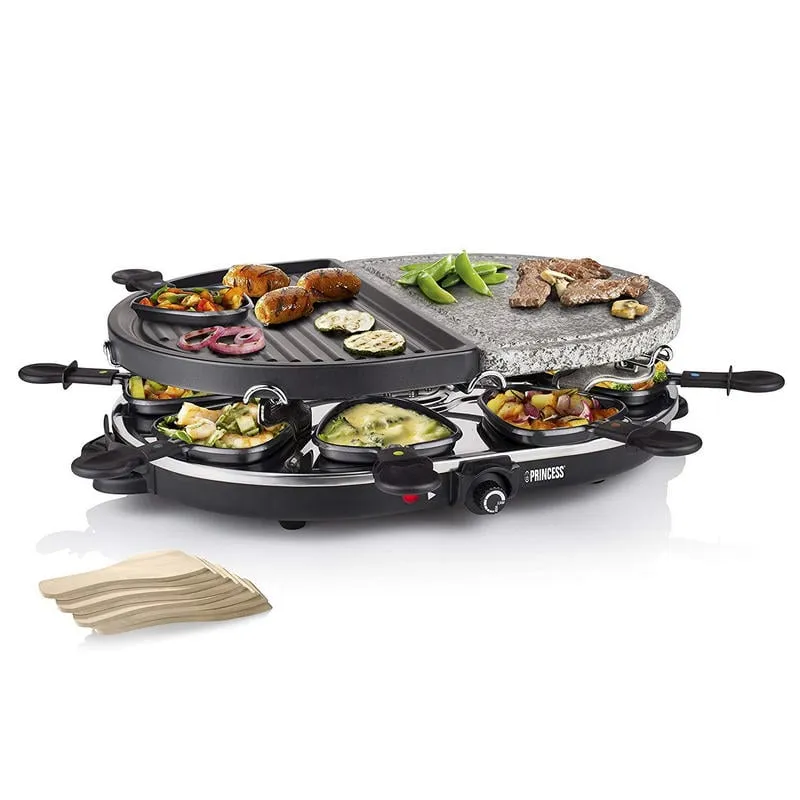 Princess 162710 Raclette 8 Oval Stone & Grill Party - immagine 1