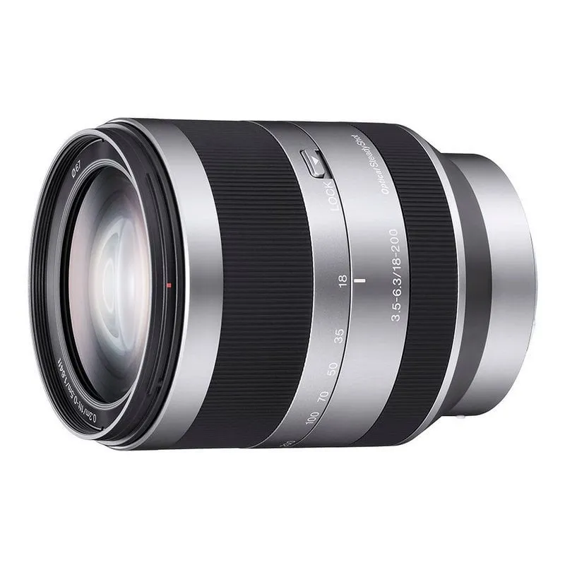 Obiettivo Sony SEL18200 18-200 mm F3.5-6.3 OSS Tipo E Argento - immagine 1