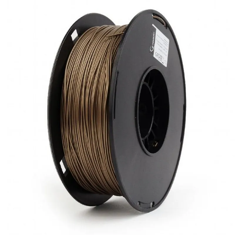 Bobina di filamento Gembird PLA Plus da 1,75 mm, 1 kg, oro metallizzato - immagine 1