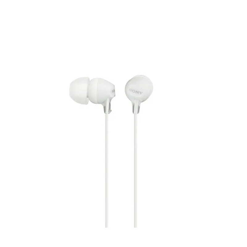 Auricolari SONY MDR-EX15AP con cavo Jack 3.5 mm per Chiamate e Musica Bianchi - immagine 1