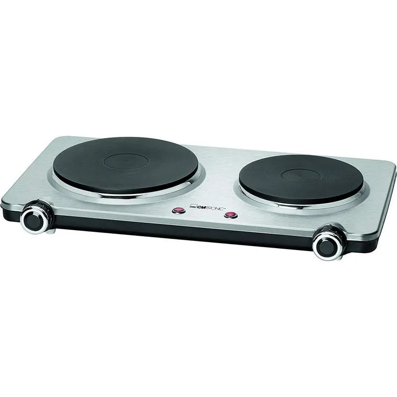 Clatronic DKP 3668 E Doppia Piastra Elettrica 2500W Acciaio Inossidabile - immagine 1
