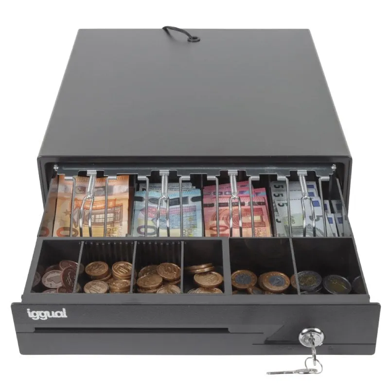 Cassetto contanti Iggual IRON-10 38 cm 4+6 - immagine 1