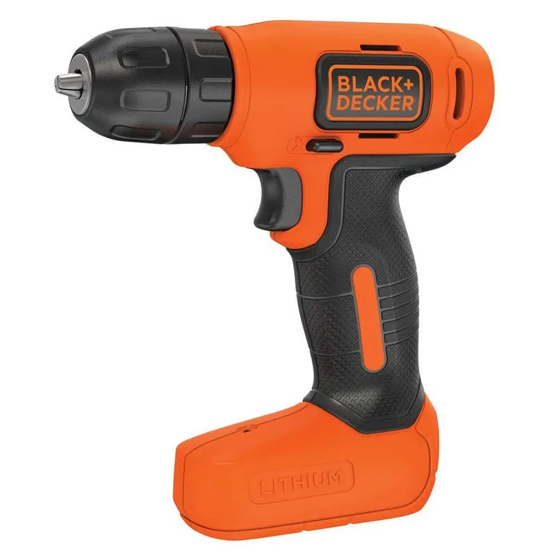 Black & Decker BDCD8-QW trapano Senza chiave Nero, Arancione - immagine 1