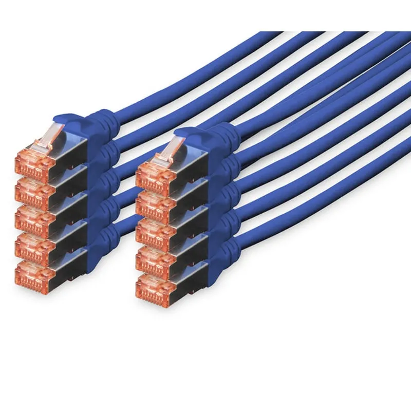 Digitus Cavo di Rete S-FTP Cat. 6 LSZH 3m Blu 10 Pezzi - immagine 1